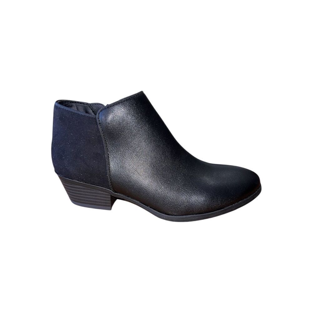 Style & Co-Black Fashion Faux Leather Ankle  Bootie -Wiley F1 Women’s Sz 6